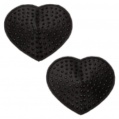 Черные пэстисы в форме сердечек Heart Pasties - California Exotic Novelties - купить с доставкой в Обнинске