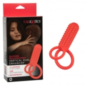 Красное эрекционное кольцо Silicone Rechargeable Vertical Dual Enhancer - California Exotic Novelties - в Обнинске купить с доставкой