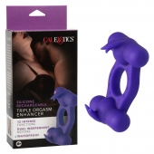 Фиолетовое эрекционное виброкольцо с двумя моторами Silicone Rechargeable Triple Orgasm Enhancer - California Exotic Novelties - в Обнинске купить с доставкой