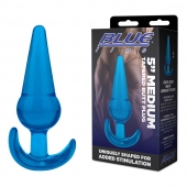 Голубая анальная пробка конической формы Medium Tapered Butt Plug - 12,7 см. - BlueLine