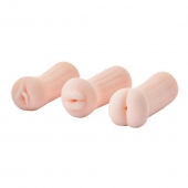 Набор из 3 мастурбаторов The Girl Next Door Tina - Dream Toys - в Обнинске купить с доставкой