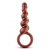 Коричневый анальный стимулятор Spiral Loop Copper Anal Plug - 13,3 см. - Blush Novelties