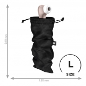 Черный мешочек для хранения игрушек Treasure Bag L - Satisfyer - купить с доставкой в Обнинске