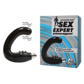 Чёрный массажёр простаты серии Sex Expert - Sex Expert - в Обнинске купить с доставкой