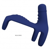 Синяя вибронасадка на пенис Vibrating Penis Sling - Baile - в Обнинске купить с доставкой
