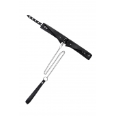 Черный кожаный ошейник-воротник с поводком - Pecado - купить с доставкой в Обнинске