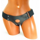 Трусики для страпона коричневого цвета - БДСМ Арсенал - купить с доставкой в Обнинске