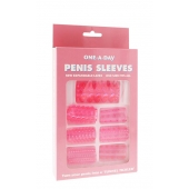 Набор из 7 розовых насадок на пенис ONE-A-DAY PENIS SLEEVES PINK - Seven Creations - в Обнинске купить с доставкой