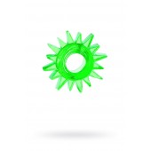 Зеленое эрекционное кольцо-солнце - Toyfa Basic - в Обнинске купить с доставкой