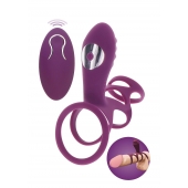 Фиолетовая эрекционная вибронасадка Halo Halo C-Ring Sleeve - Toy Joy - в Обнинске купить с доставкой