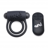 Черное эрекционное виброкольцо 28X Remote Control Vibrating Cock Ring   Bullet - XR Brands - в Обнинске купить с доставкой