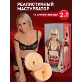 Двусторонний мастурбатор Lola Taylor - 22 см. - ФлешНаш - в Обнинске купить с доставкой