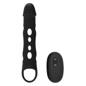Черная насадка-удлинитель Vibrating Extender With Remote с вибрацией - Dream Toys - в Обнинске купить с доставкой