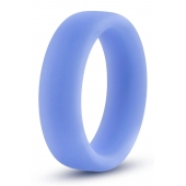 Голубое люминесцентное кольцо Silicone Glo Cock Ring - Blush Novelties - в Обнинске купить с доставкой