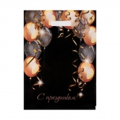 Пакет с вырубной ручкой и принтом в виде шариков (30х40 см) - Сима-Ленд - купить с доставкой в Обнинске