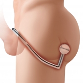 Кольцо на пенис с анальным стимулятором Stainless Steel Anal Hook   Cock Ring - BlueLine - в Обнинске купить с доставкой