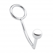 Кольцо на пенис с анальным стимулятором Stainless Steel Anal Hook   Cock Ring - BlueLine - в Обнинске купить с доставкой