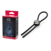 Тёмно-серое эрекционное кольцо с зажимом Again and Again Adjustable Cock Ring - Fifty Shades of Grey - в Обнинске купить с доставкой