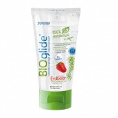 Гель-смазка на водной основе с ароматом клубники BioGlide - 80 мл. - Joy Division - купить с доставкой в Обнинске