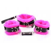Набор с розовым мехом BDSM Light - БДСМ Арсенал - купить с доставкой в Обнинске