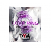 Фиолетовое виброкольцо с двумя вибропульками - Toyfa Basic - в Обнинске купить с доставкой