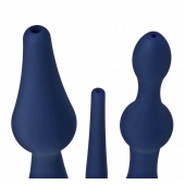 Набор из 3 универсальных насадок для анального душа Universal 3 Piece Silicone Enema Attachment Set - XR Brands - купить с доставкой в Обнинске