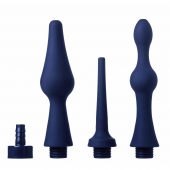 Набор из 3 универсальных насадок для анального душа Universal 3 Piece Silicone Enema Attachment Set - XR Brands - купить с доставкой в Обнинске
