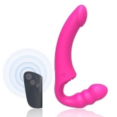 Розовый безремневой страпон Straples Strap-On Dildo - Erokay - купить с доставкой в Обнинске