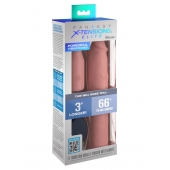 Телесная вибронасадка на член 3  Vibrating Mega X-tension with Remote - 22,9 см. - Pipedream - в Обнинске купить с доставкой
