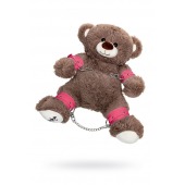 Бондажный набор: бурый мишка с розовыми оковами и наручниками - Pecado - купить с доставкой в Обнинске