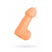 Оранжевая свеча в форме пениса - 47 гр. - Pecado - купить с доставкой в Обнинске