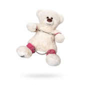 Бондажный набор: белый мишка с розовыми оковами и наручниками - Pecado - купить с доставкой в Обнинске