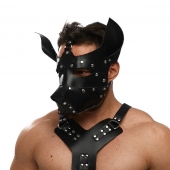 Черная кожаная маска «Собака» - Crazy Handmade - купить с доставкой в Обнинске Черная кожаная маска «Собака» - Crazy Handmade - купить с доставкой в Обнинске