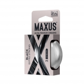 Черные утолщенные презервативы MAXUS Extra Strong с железным кейсом - 3 шт. - Maxus - купить с доставкой в Обнинске
