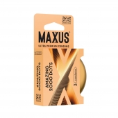 Точечные презервативы MAXUS 2000 Amazing Dots с железным кейсом - 3 шт. - Maxus - купить с доставкой в Обнинске