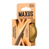 Точечные презервативы MAXUS 2000 Amazing Dots с железным кейсом - 3 шт. - Maxus - купить с доставкой в Обнинске