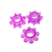 Набор из 3 лиловых эрекционных колец различной формы - Erowoman-Eroman - в Обнинске купить с доставкой