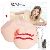 Мастурбатор-полуторс с двойным слоем материала и вибрацией Jenny Onahole Real Vagina - KOKOS - в Обнинске купить с доставкой