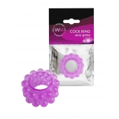 Лиловое эрекционное кольцо с 2 рядами стимулирующих шариков - Erowoman-Eroman - в Обнинске купить с доставкой