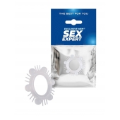 Эластичное эрекционное кольцо с шипиками и шариками - Sex Expert - в Обнинске купить с доставкой