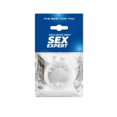 Эрекционное кольцо со стимулирующими шариками сверху и снизу - Sex Expert - в Обнинске купить с доставкой