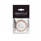 Эрекционное кольцо с бежевыми «ресничками» - Sextaz - в Обнинске купить с доставкой