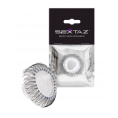 Эластичное эрекционное кольцо с длинными черными «ресничками» - Sextaz - в Обнинске купить с доставкой