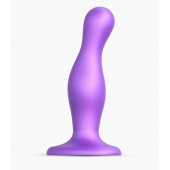 Фиолетовая насадка Strap-On-Me Dildo Plug Curvy size M - Strap-on-me - купить с доставкой в Обнинске