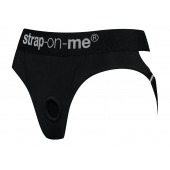 Черные трусики для насадок Heroine Lingerie Harness - size XL - Strap-on-me - купить с доставкой в Обнинске