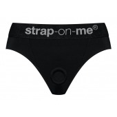Черные трусики для насадок Heroine Lingerie Harness - size XL - Strap-on-me - купить с доставкой в Обнинске