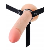 Мужской полый страпон на регулируемых ремешках - 22 см. - Sex Expert - купить с доставкой в Обнинске