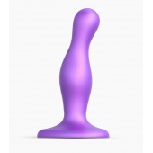 Фиолетовая насадка Strap-On-Me Dildo Plug Curvy size S - Strap-on-me - купить с доставкой в Обнинске
