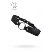 Черный кожаный чокер-ошейник со скруглёнными углами - Pecado - купить с доставкой в Обнинске