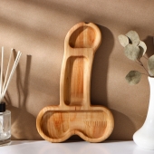 Деревянное блюдо для подачи в форме члена (25 х 16,5 х 1,7 см) - Сима-Ленд - купить с доставкой в Обнинске